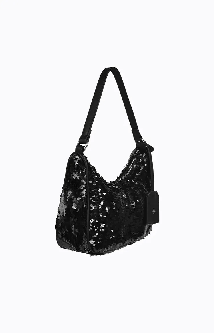 Peta & Jain Niah Black Sequin Shoulder Bag sold by Beginning Boutique product image thumbnail 3