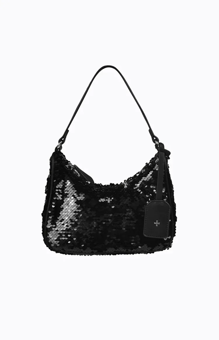 Peta & Jain Niah Black Sequin Shoulder Bag sold by Beginning Boutique product image thumbnail 4
