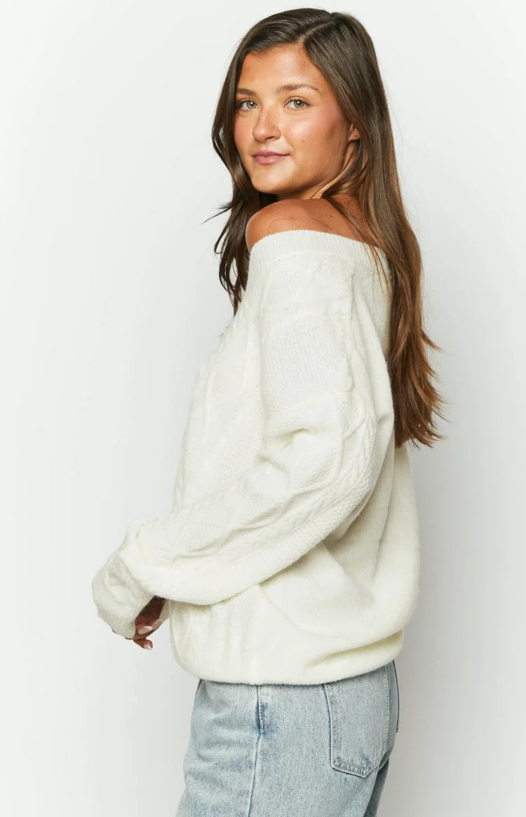 Coralia White Knit Jumper sold by Beginning Boutique product image thumbnail 4