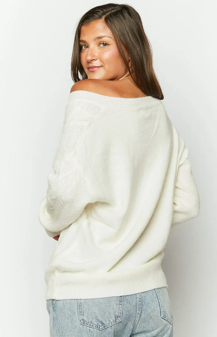 Coralia White Knit Jumper sold by Beginning Boutique product image thumbnail 5
