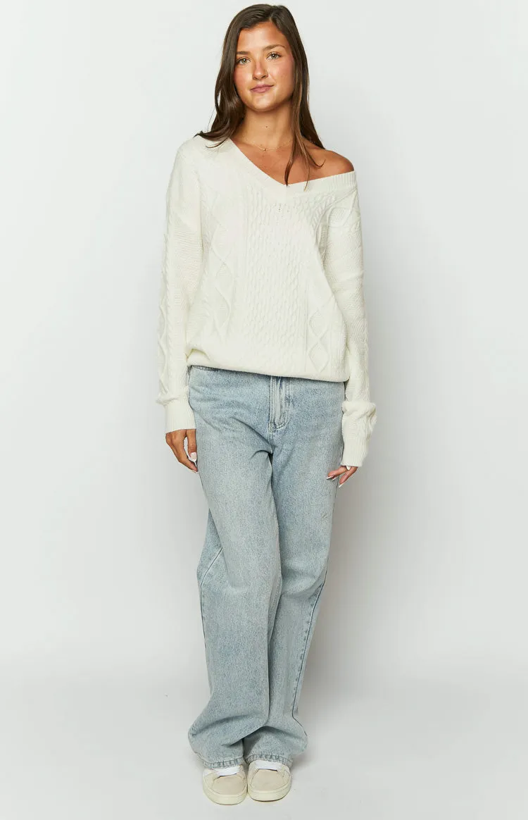 Coralia White Knit Jumper sold by Beginning Boutique product image thumbnail 2