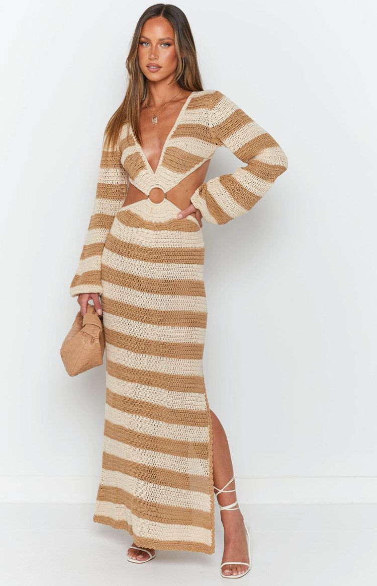 Heartfelt Stripe Midi Dress sold by Beginning Boutique product image thumbnail 4
