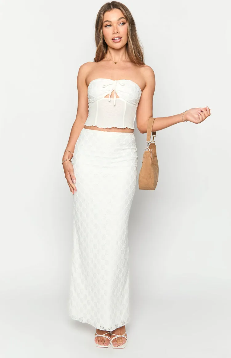 Rilee White Maxi Skirt sold by Beginning Boutique product image thumbnail 3