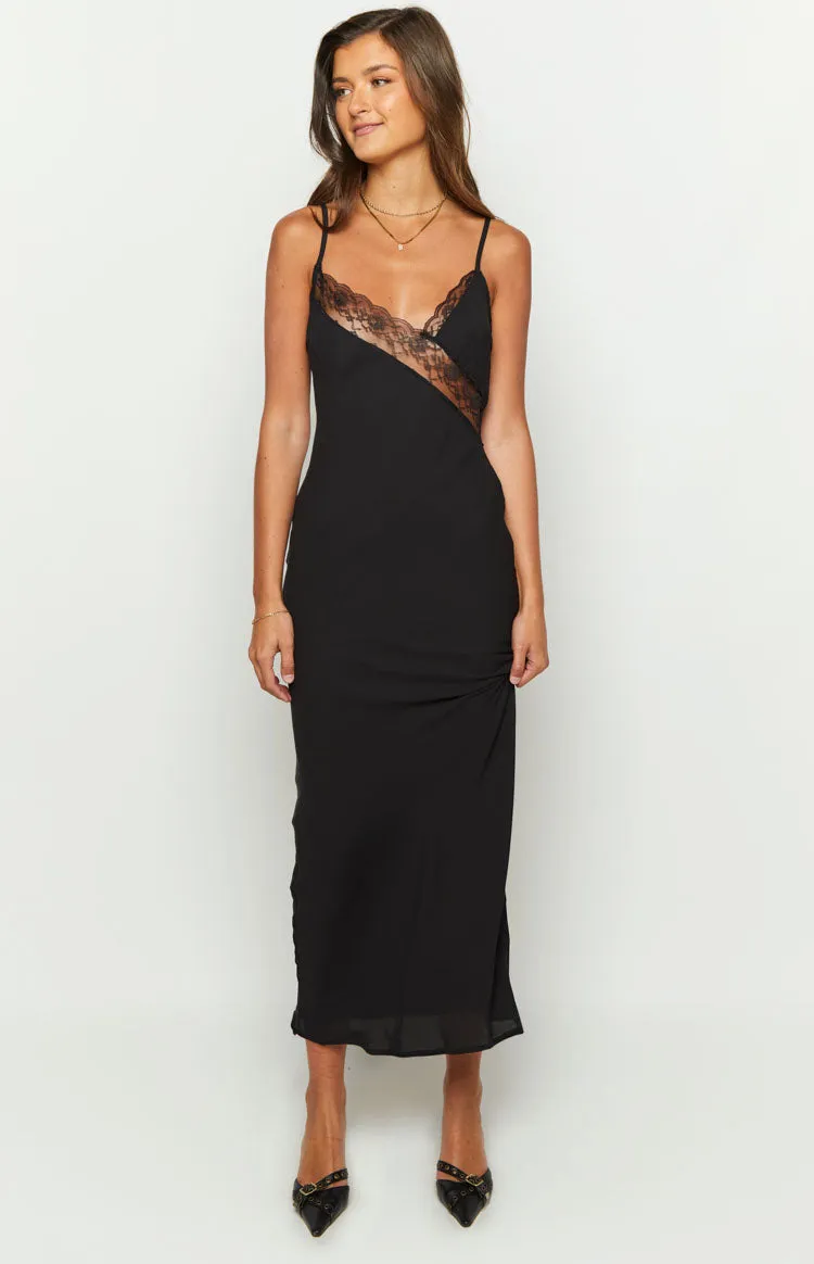 The Exclusive Black Lace Maxi Dress sold by Beginning Boutique product image thumbnail 4