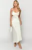 Taleah Cream Cut Out Maxi Dress sold by Beginning Boutique