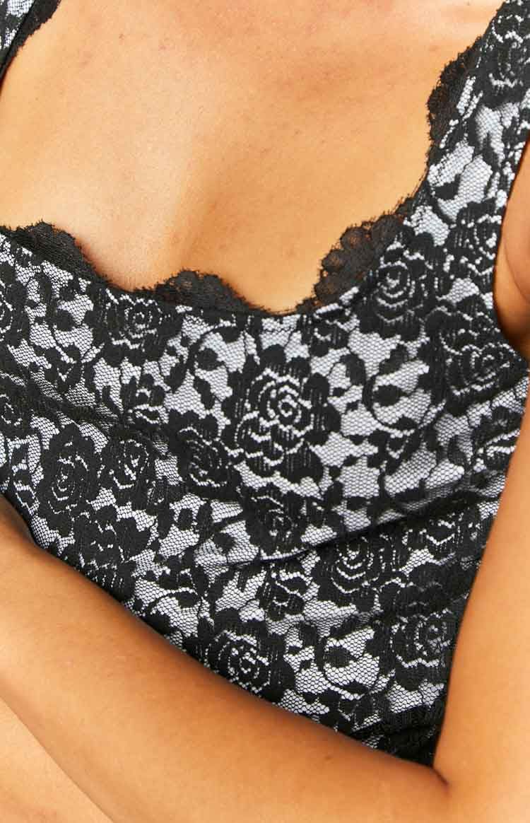 Berlin Black Lace Mini Dress sold by Beginning Boutique product image thumbnail 5