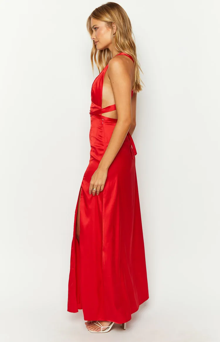 Calista Red Maxi Dress sold by Beginning Boutique product image thumbnail 4