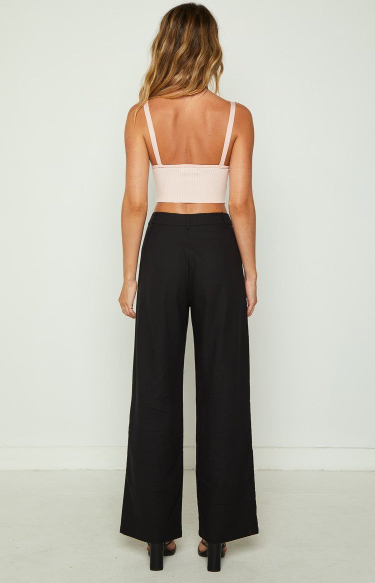 Summer Days Black Linen Blend Pants sold by Beginning Boutique product image thumbnail 6