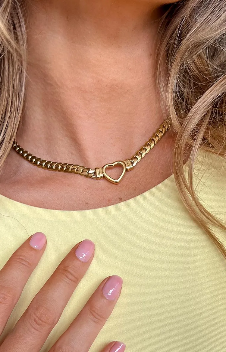 Everly Gold Plated Stainless Steel Heart Necklace sold by Beginning Boutique product image thumbnail 3