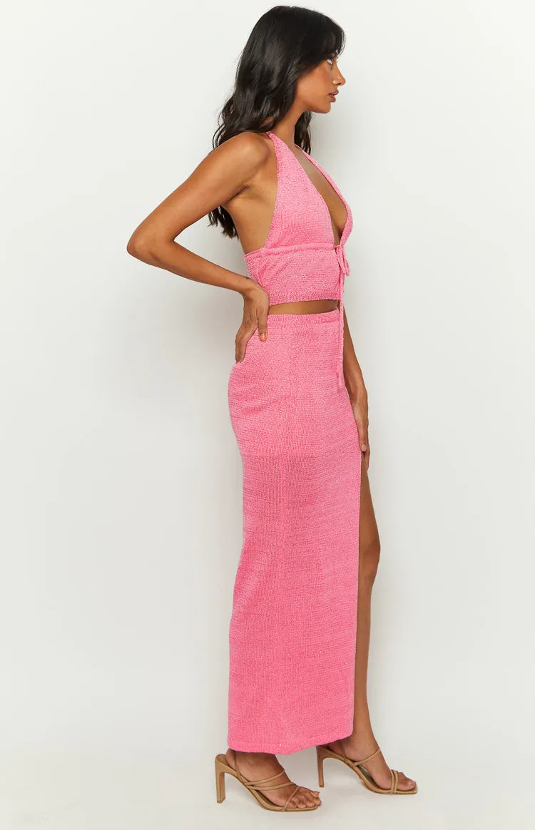 Abel Pink Knit Maxi Skirt sold by Beginning Boutique product image thumbnail 4