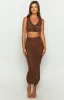 Jimmi Brown Knit Midi Skirt sold by Beginning Boutique