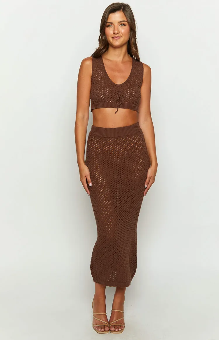 Jimmi Brown Knit Midi Skirt sold by Beginning Boutique product image thumbnail 2