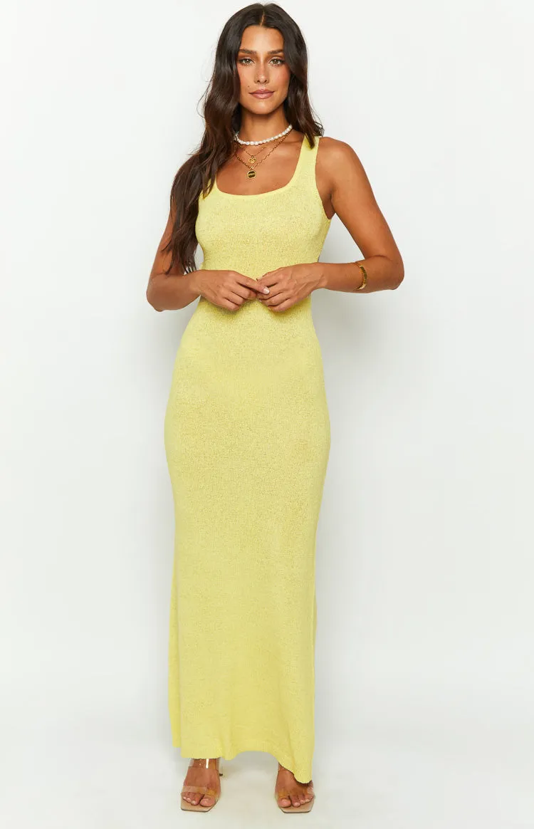 Lottie Yellow Knit Maxi Dress sold by Beginning Boutique product image thumbnail 2