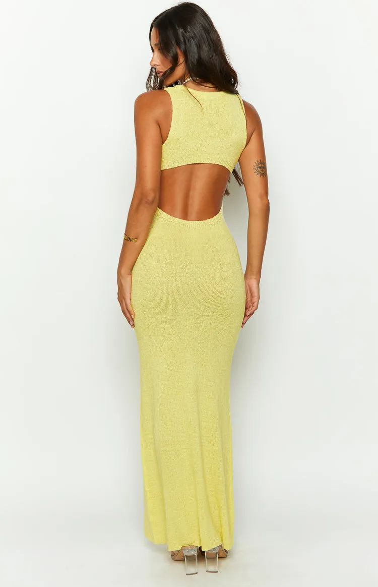 Lottie Yellow Knit Maxi Dress sold by Beginning Boutique product image thumbnail 5