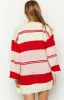 Dreamy Drift Cream Knit Striped Cardigan sold by Beginning Boutique