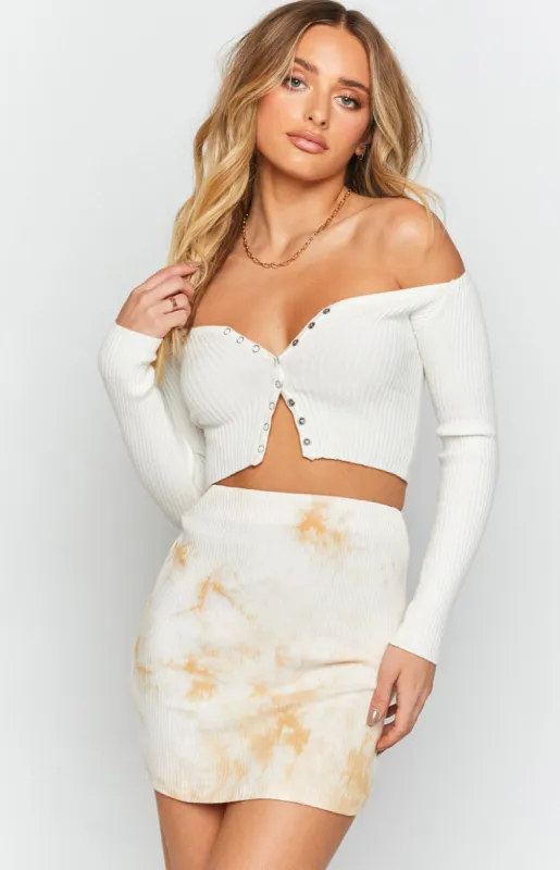 Roman Holiday Skirt Tan sold by Beginning Boutique