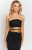 Delvie Black Bandeau Top sold by Beginning Boutique