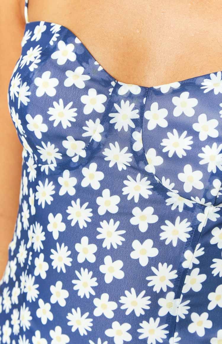 Penny Blue Floral Mini Dress sold by Beginning Boutique product image thumbnail 5