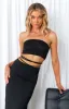 Delvie Black Bandeau Top sold by Beginning Boutique