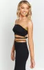 Delvie Black Bandeau Top sold by Beginning Boutique