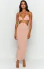 Earthling Beige Maxi Halter Dress sold by Beginning Boutique