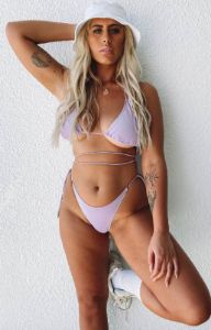9.0 Swim x Ariella Alana Bikini Bottoms Lilac sold by Beginning Boutique