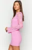 Love Me Pink Lace Long Sleeve Mini Dress sold by Beginning Boutique