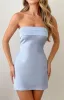 Annie Blue Strapless Mini Dress sold by Beginning Boutique