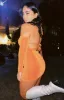 Everlee Orange Mini Dress sold by Beginning Boutique