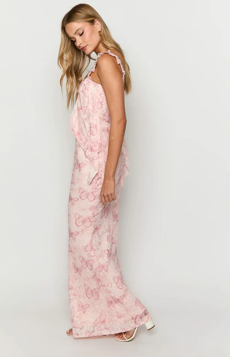 Jacqulin Pink Butterfly Maxi Skirt sold by Beginning Boutique product image thumbnail 4