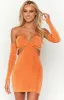 Everlee Orange Mini Dress sold by Beginning Boutique
