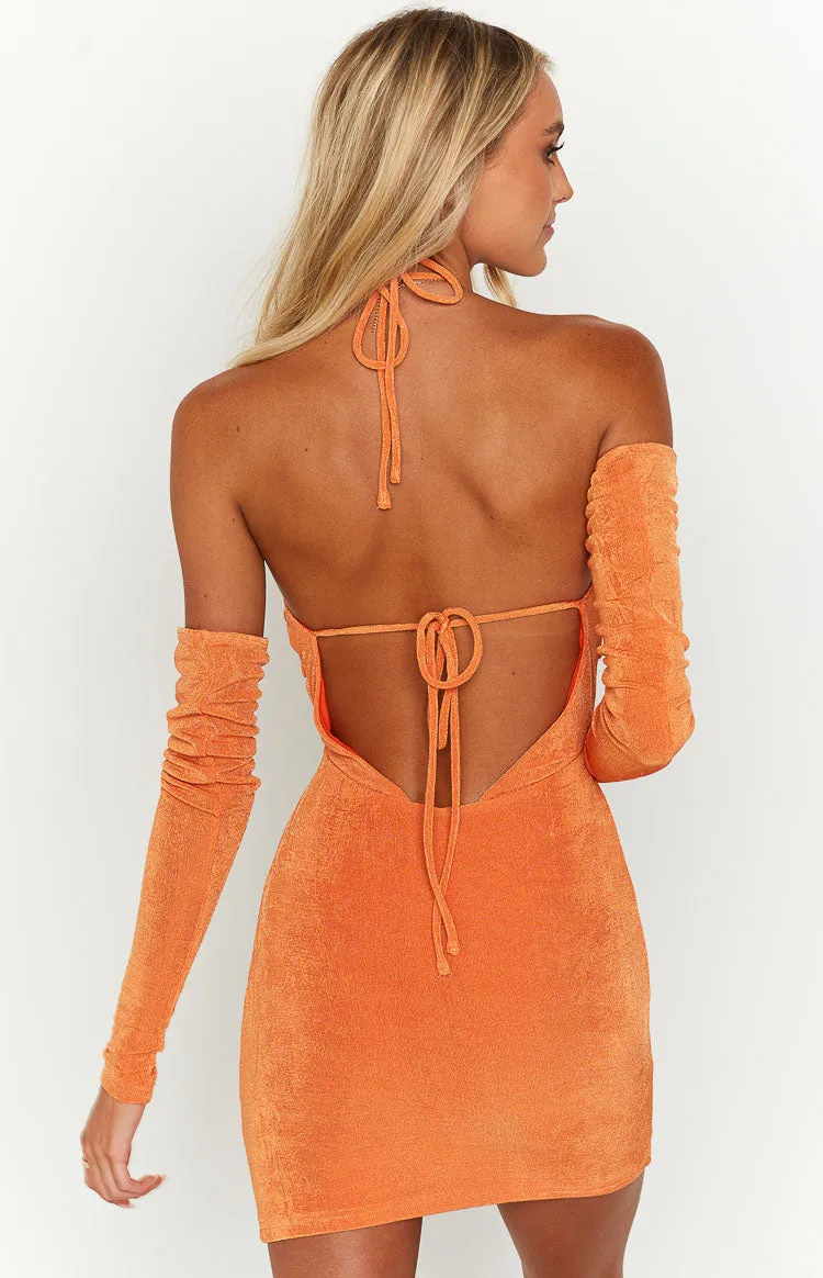Everlee Orange Mini Dress sold by Beginning Boutique product image thumbnail 4