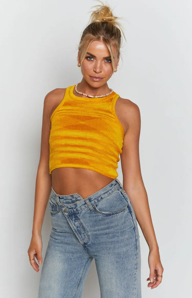 Chicago Tank Yellow sold by Beginning Boutique