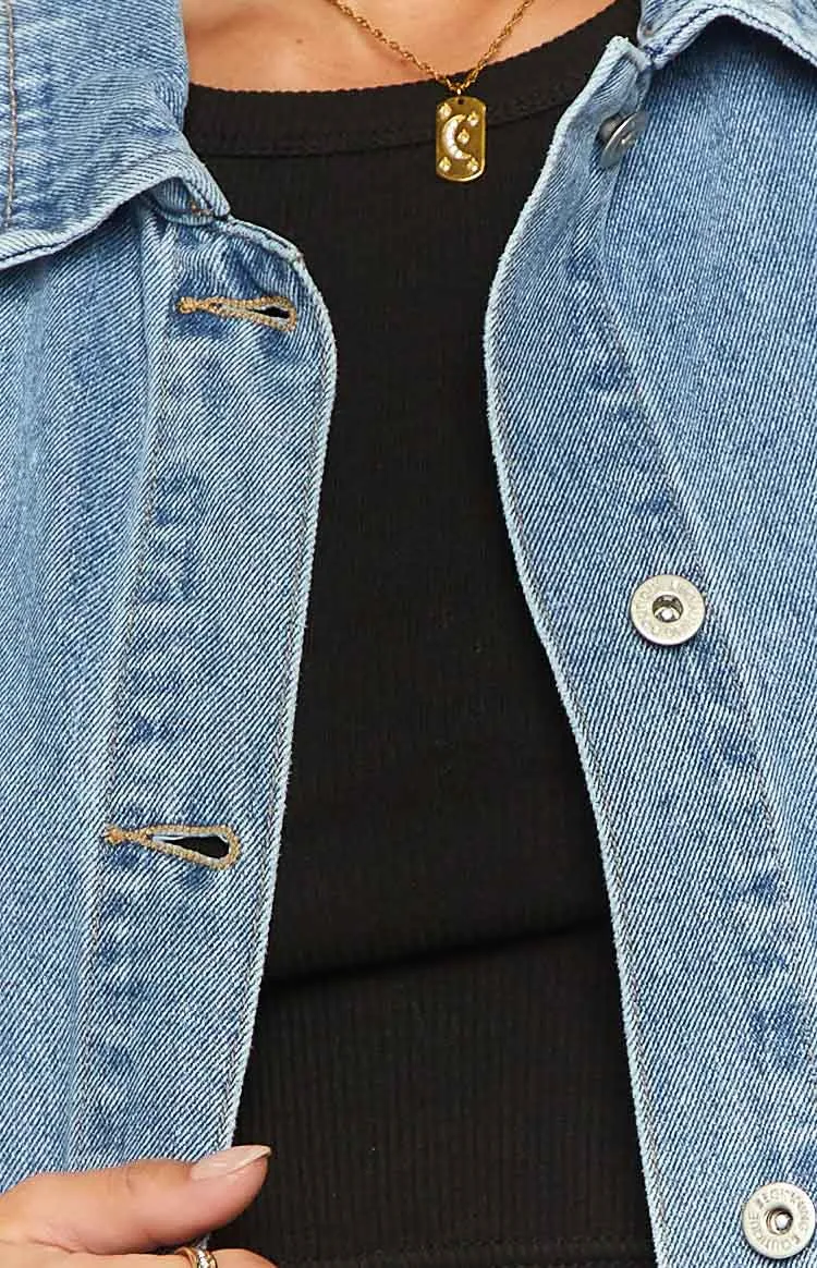 Orla Mid Wash Denim Vest sold by Beginning Boutique product image thumbnail 4