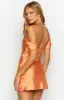 Zoella Orange Off The Shoulder Mini Dress sold by Beginning Boutique