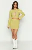 Lizzy Lemon Waffle Mini Skirt sold by Beginning Boutique