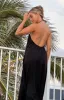 Ziggy Black Halter Neck Maxi Dress sold by Beginning Boutique