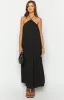 Ziggy Black Halter Neck Maxi Dress sold by Beginning Boutique