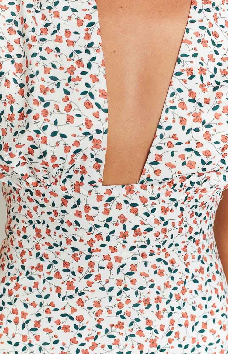 Glow Girl Dress White and Orange Floral sold by Beginning Boutique product image thumbnail 8