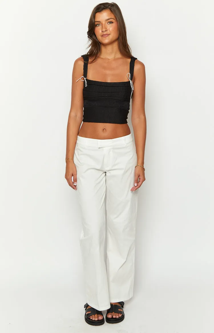 Cathryn White Mid Rise Pants sold by Beginning Boutique product image thumbnail 2