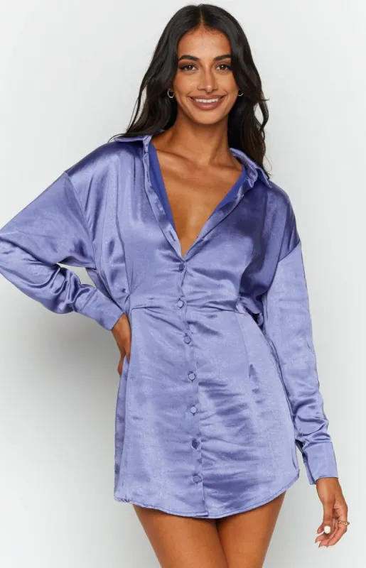 Deeper Water Mini Dress Blue sold by Beginning Boutique