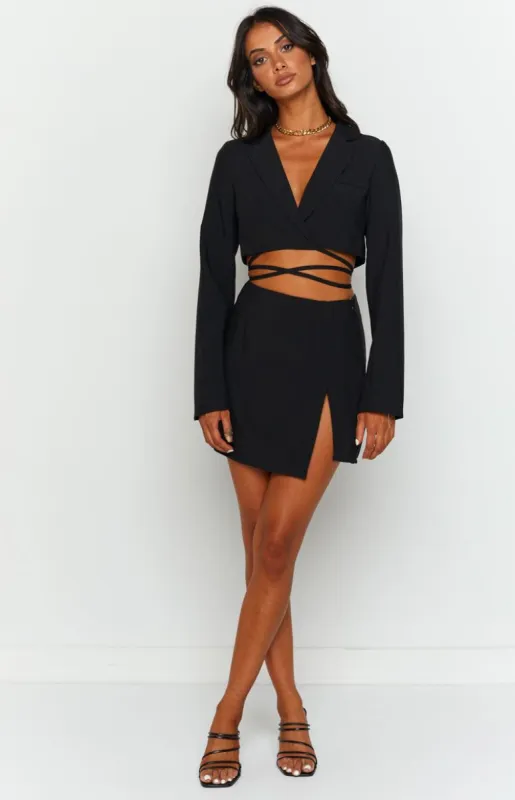 Maple Black Mini Skirt sold by Beginning Boutique