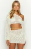 Hadie White Crochet Mini Skirt sold by Beginning Boutique