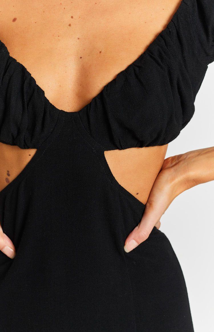 Saisha Off The Shoulder Maxi Dress Black sold by Beginning Boutique product image thumbnail 7