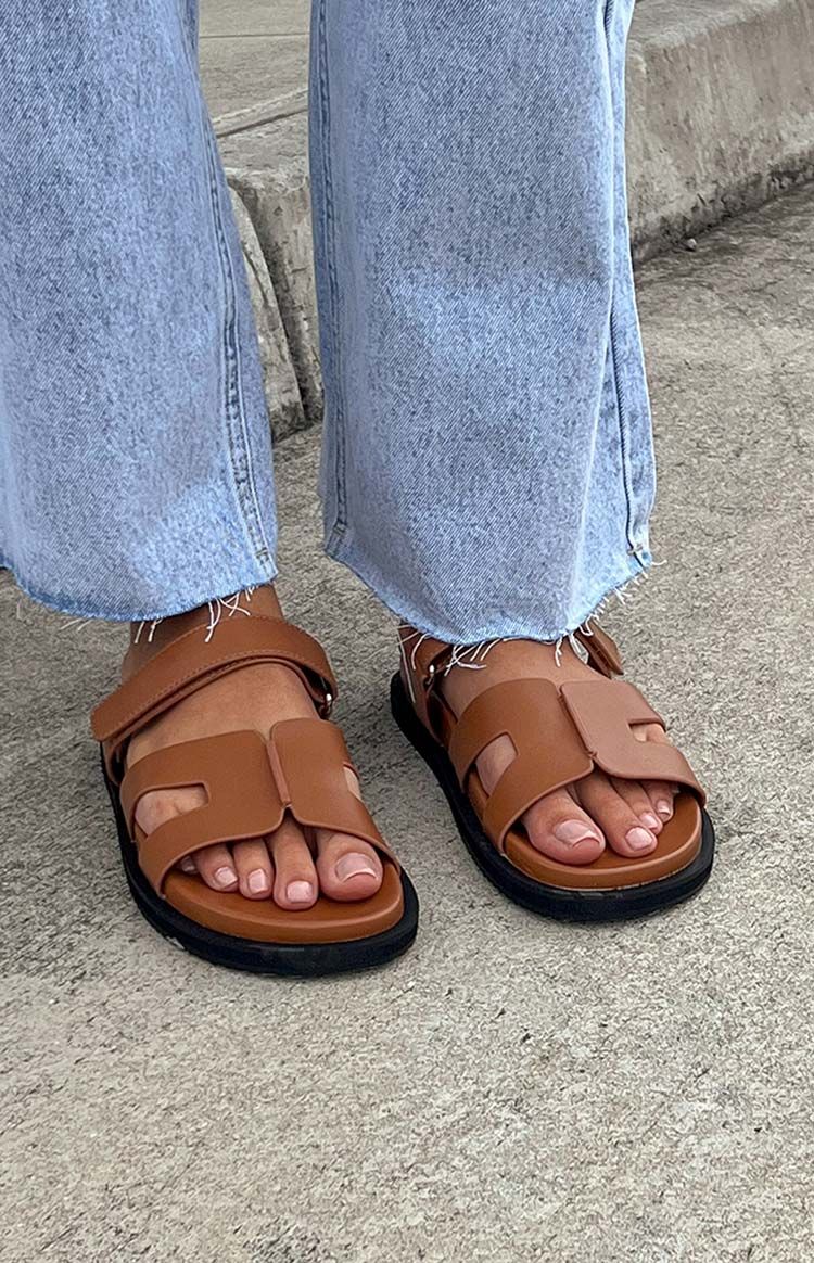 Billini Theon Tan Slides sold by Beginning Boutique product image thumbnail 5
