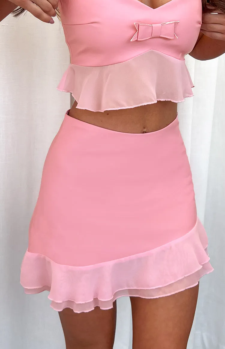 Sweetest Pink Mini Skirt sold by Beginning Boutique