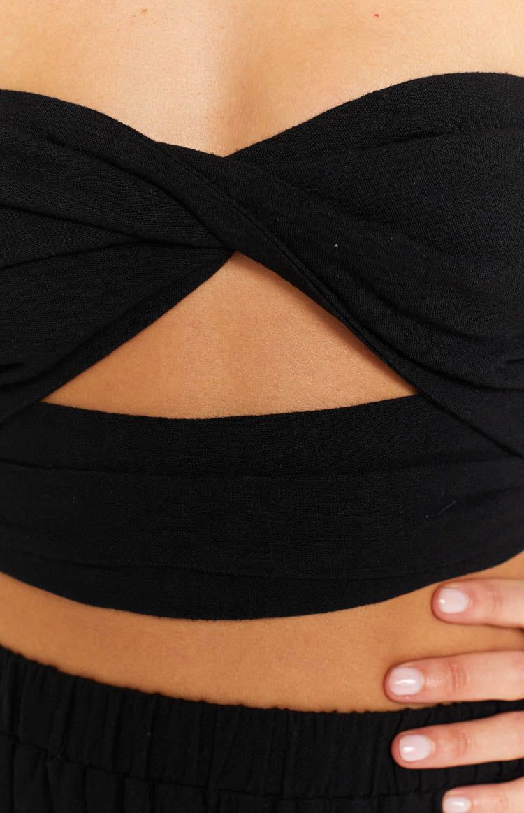 Cassian Black Crop Top sold by Beginning Boutique product image thumbnail 7