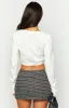 Liam White Long Sleeve Crop Top sold by Beginning Boutique