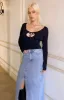 Vortex Black Long Sleeve Knit Top sold by Beginning Boutique