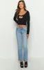 Vortex Black Long Sleeve Knit Top sold by Beginning Boutique